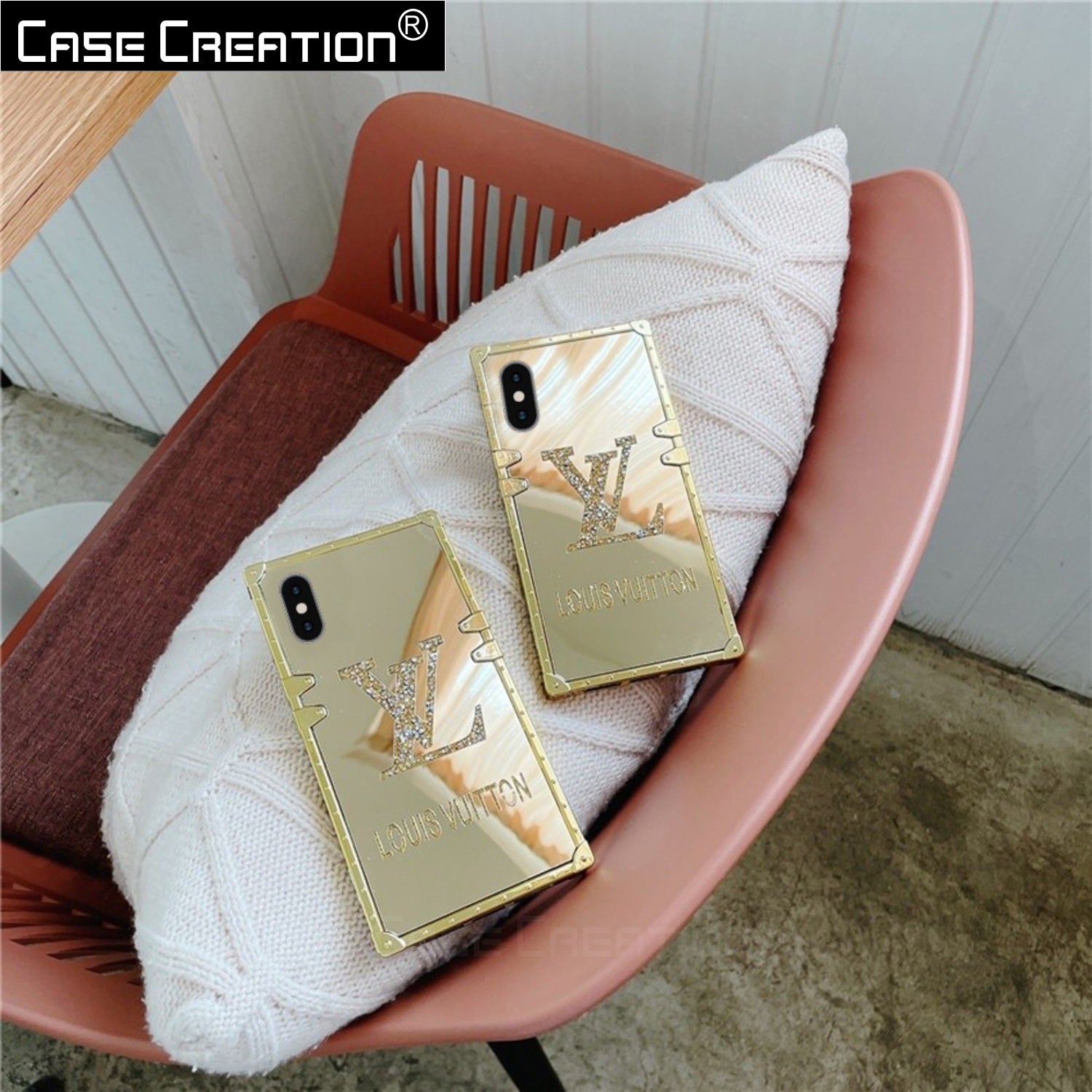 3D Diamond Mirror Square Shape Sparkle Glitter Phone Case